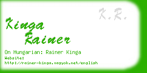 kinga rainer business card